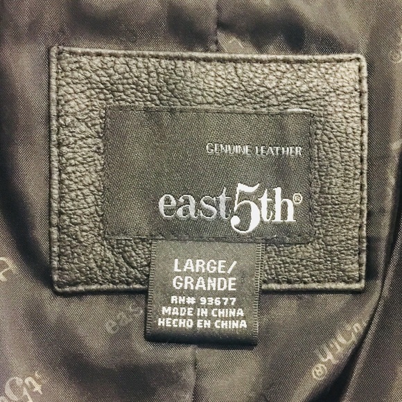 100% Genuine Leather Black Moto Jacket - NWOT - Picture 7 of 8